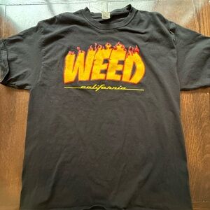 Black, Yellow, Red Short Sleeve Tee  Weed California Size XL